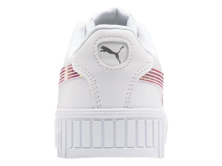 Tenis PUMA Carina 2.0 Holo Blanco y Plata para Niña