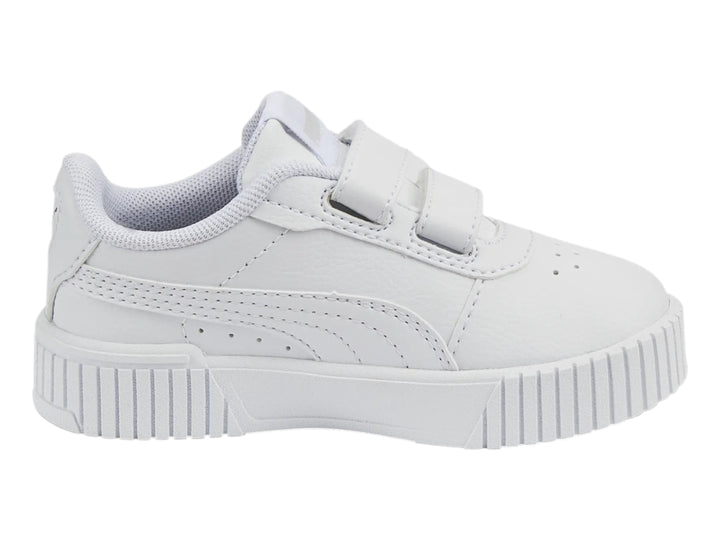Tenis PUMA Carina 2.0 Blanco y Plata para Niña