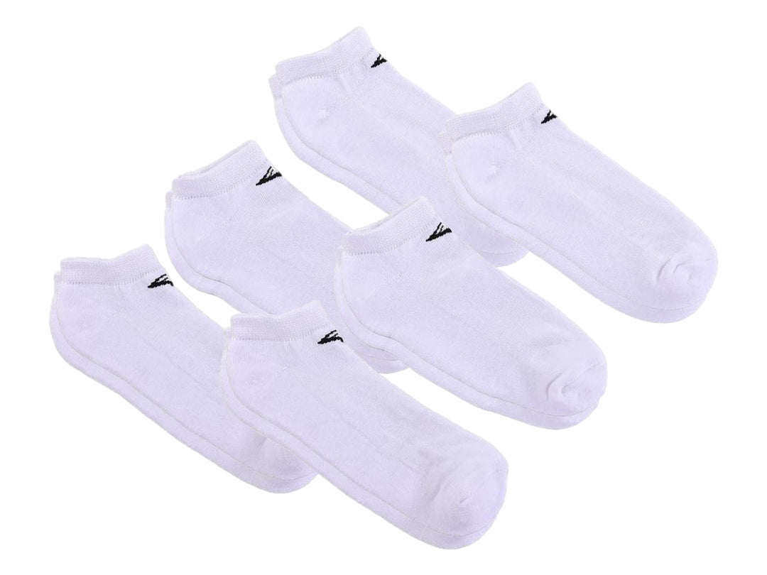Paquete de 6 pares de calcetines cortos color blanco para niños y niñas marca Everlast.