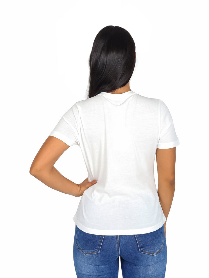 Playera Tommy Hilfiger Ecru para Mujer