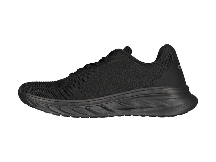 Tenis deportivos Charly color negro con tejido transpirable y suela robusta.