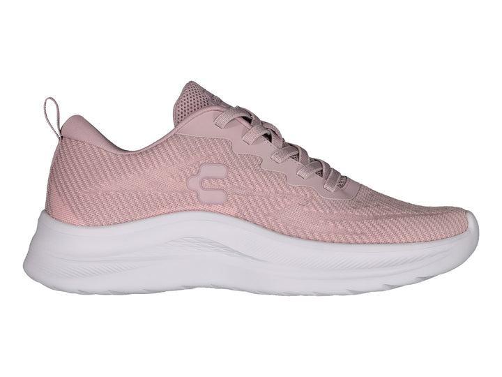 Tenis deportivos Charly en color rosa con suela blanca y tejido transpirable.