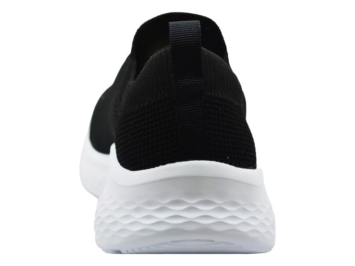 Tenis deportivos Skechers Skech-Lite Pro en color negro con suela blanca y agujetas negras.