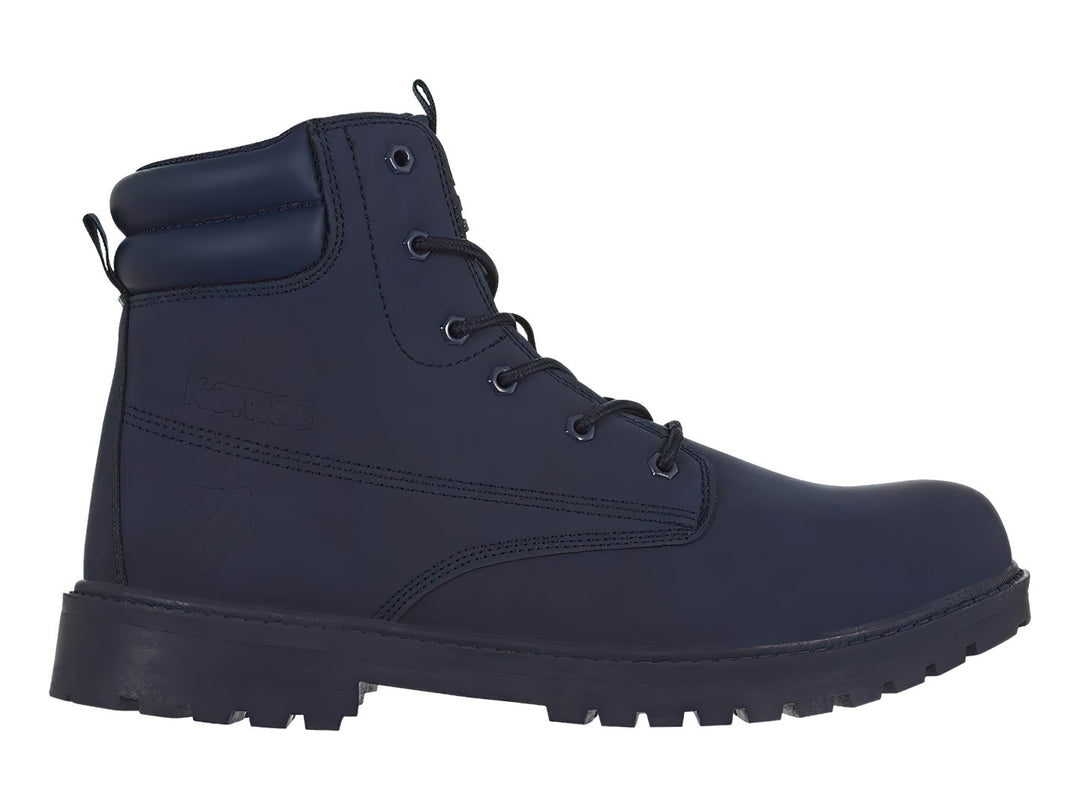 Bota casual K-SWISS color azul marino con suela dentada y cordones.