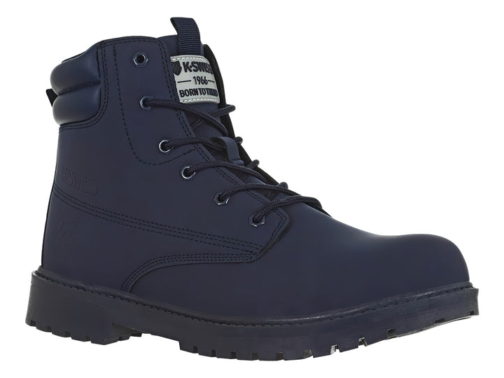 Bota casual K-SWISS color azul marino con suela dentada y cordones.