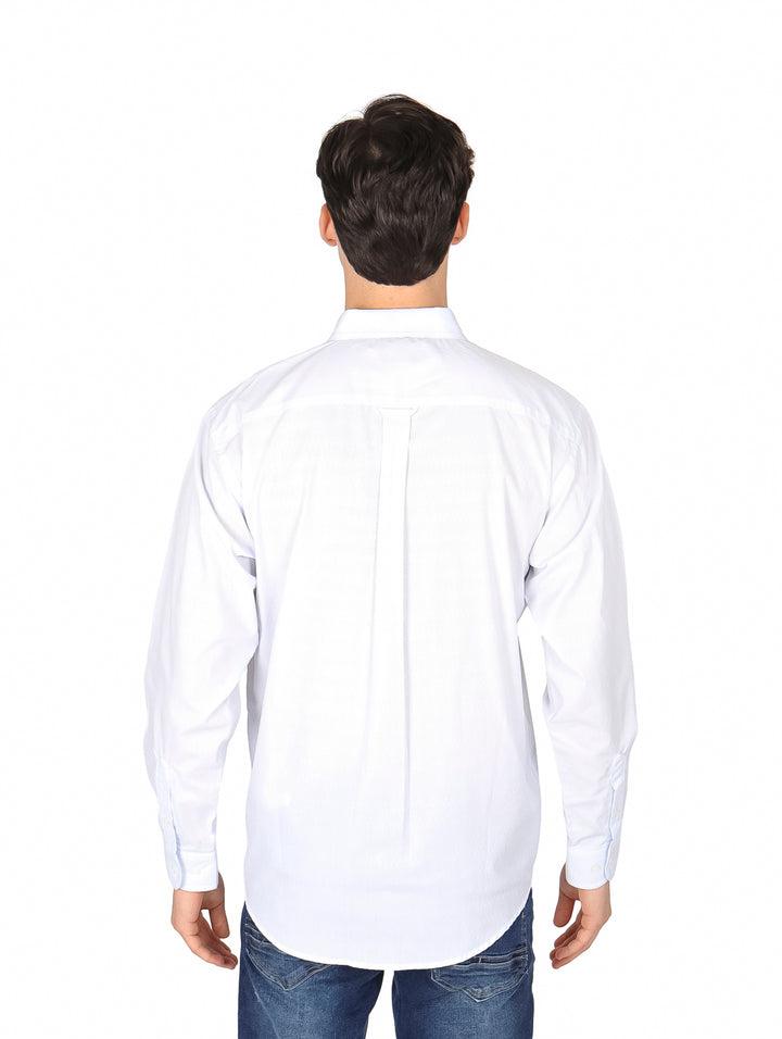 Camisa Lee Manga Larga Azul para Hombre