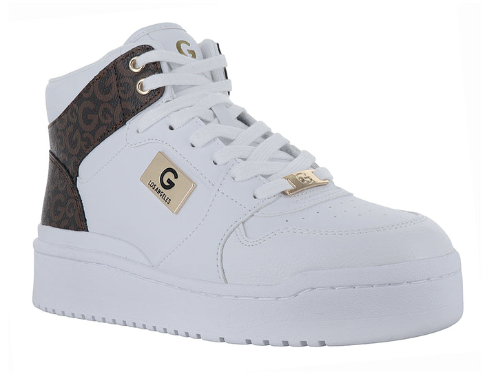 Tenis GBG Blanco y Chocolate para Mujer