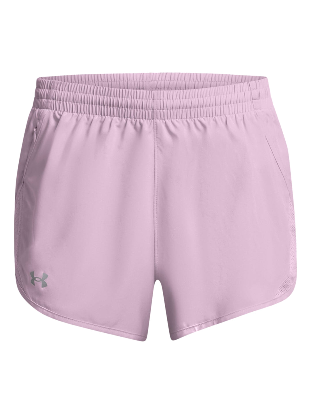 Shorts deportivos color morado claro de Under Armour para mujer.