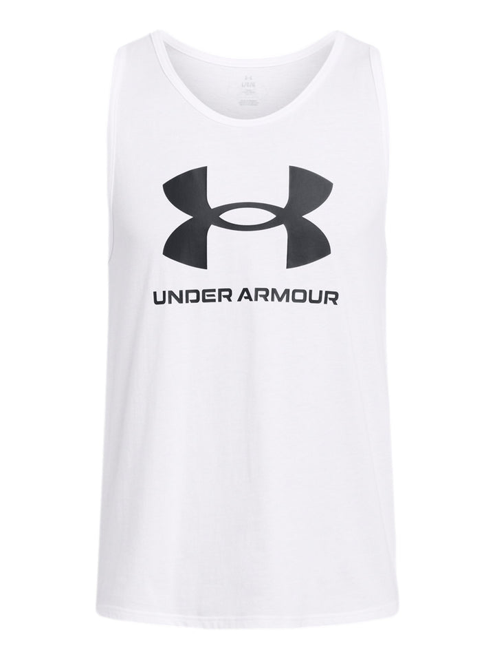 Playera sin mangas Under Armour Sportstyle Logo Blanco para Hombre