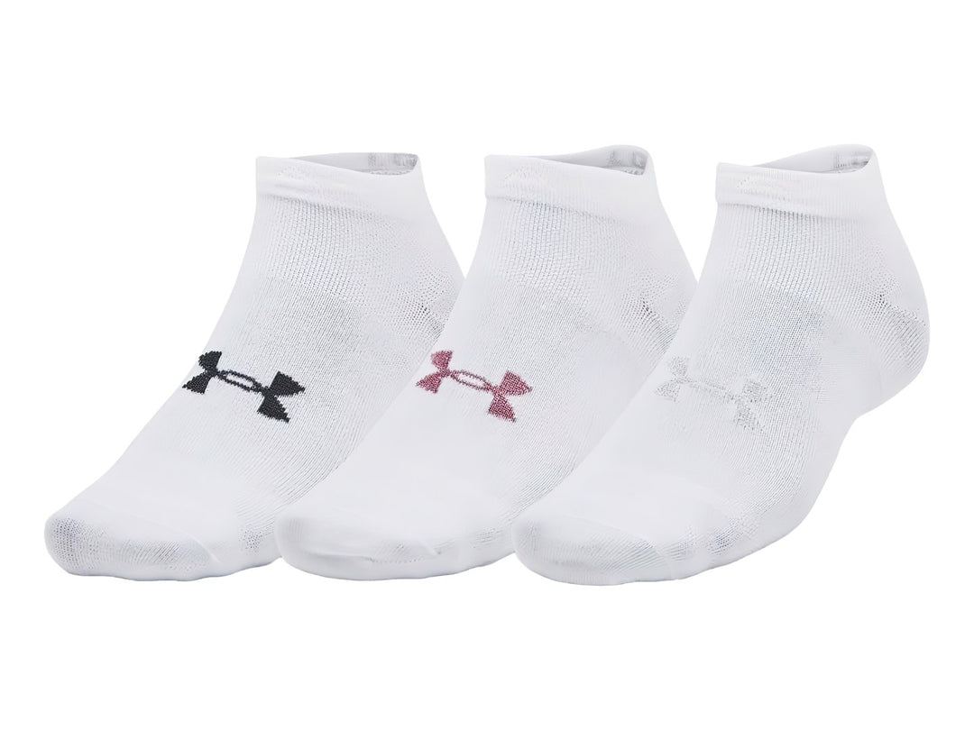 Pack 3 Calcetines Under Armour Essential Low Cut Blancos para Mujer