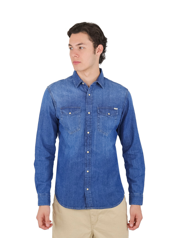 Camisa Jack &amp; Jones Denim Azul para Hombre