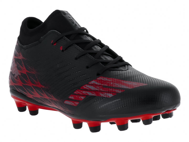 Tenis de Fútbol Furia Negro y Rojo para Niño