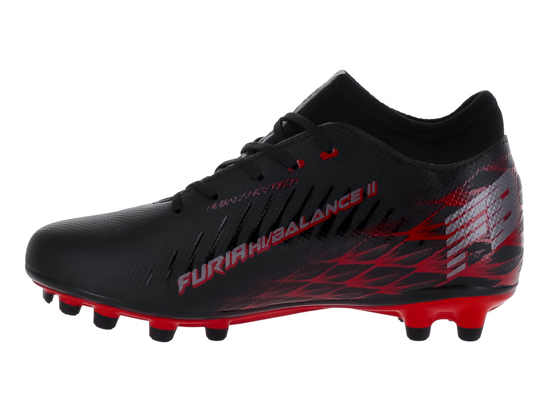 Tenis de Fútbol Furia Negro y Rojo para Niño