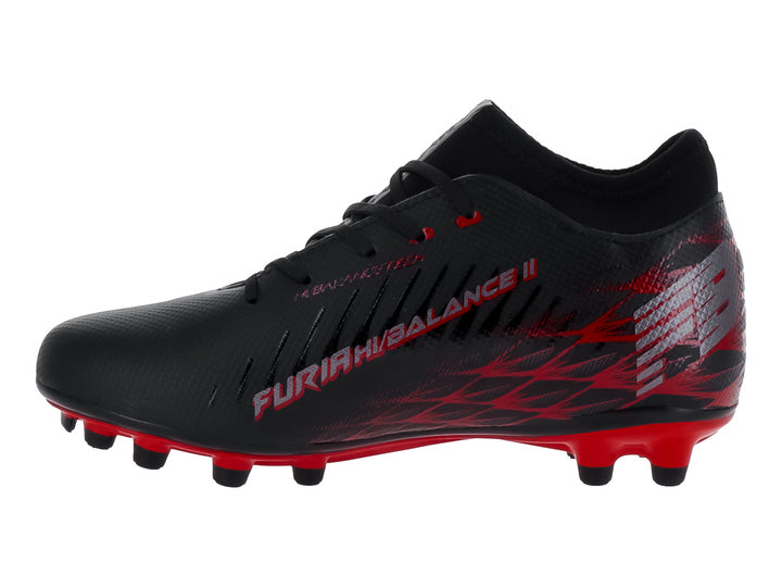 Tenis de Fútbol Furia Negro y Rojo para Niño