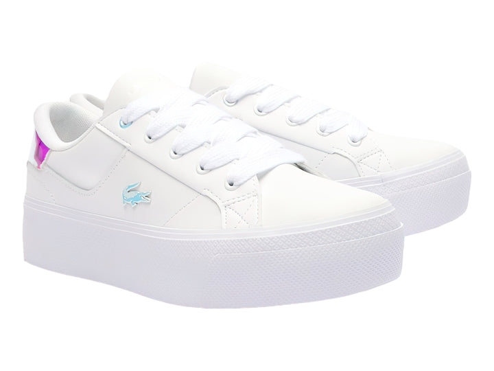 Tenis Lacoste Ziane Platform Blanco y Rosa para Mujer