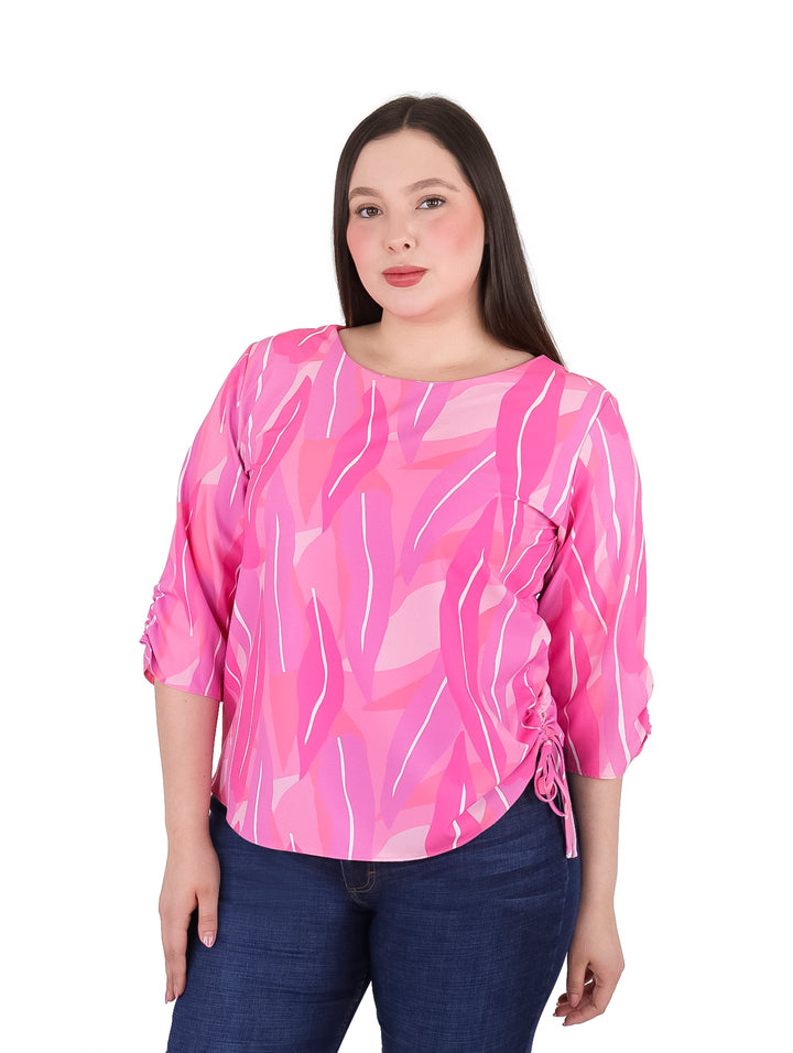 Blusa Estampada Juliana Favela Rosa para Mujer