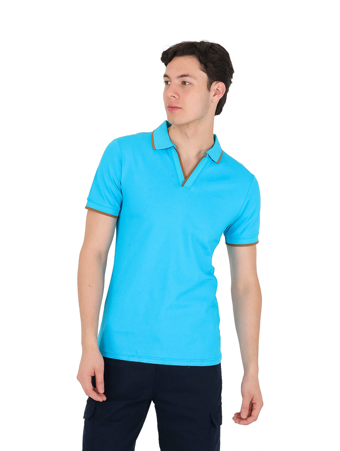 Playera Polo Bratto Turquesa para Hombre