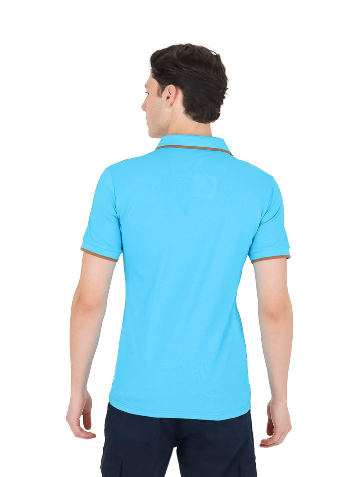 Playera Polo Bratto Turquesa para Hombre