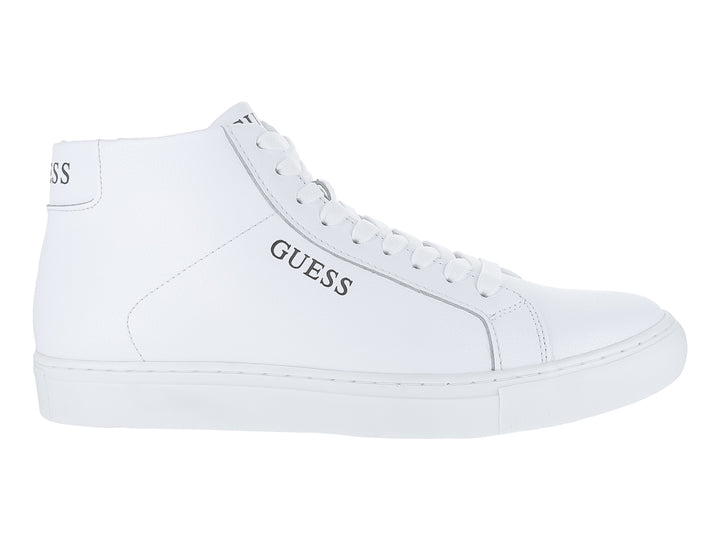 Tenis Guess de corte alto en color blanco con logotipo lateral.