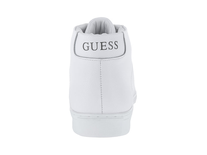 Tenis Guess de corte alto en color blanco con logotipo lateral.