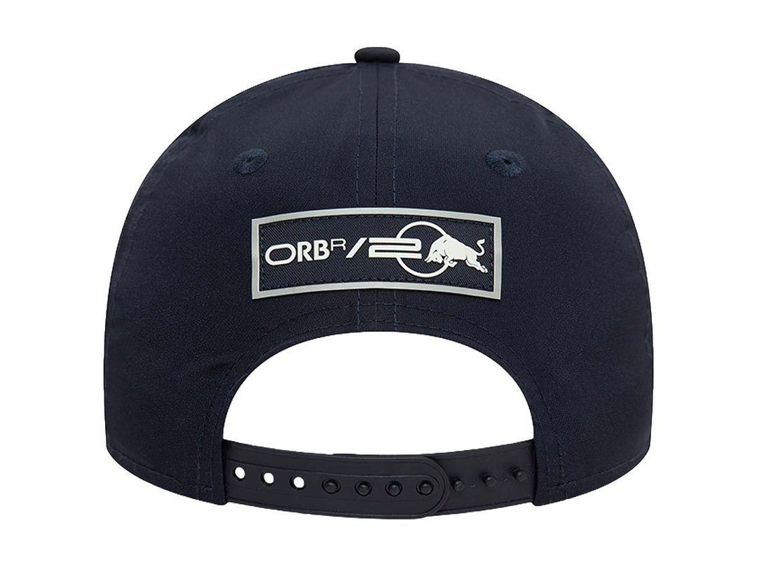 Gorra New Era azul marino y azul con logos de Oracle Red Bull Racing y KitKat.