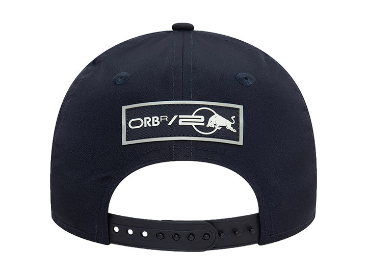 Gorra New Era azul marino y azul con logos de Oracle Red Bull Racing y KitKat.