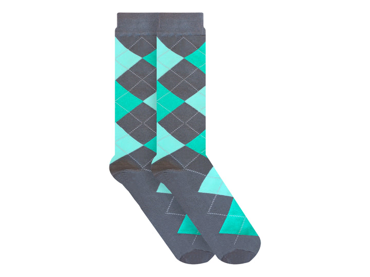 Calcetines SKUNK SOCKS Gris/Aqua Rombos Pack 2 para Mujer