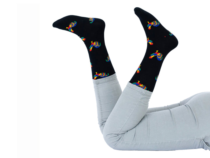 Calcetines Skunk Socks Negro Gallos Pack 2 para Mujer