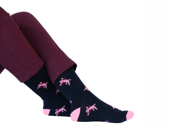 Calcetines Skunk Socks Negro Ajolotes para Mujer