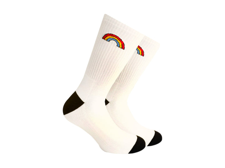 Pack 2 Calcetines Skunk Socks Blanco Arcoíris Retro para Mujer