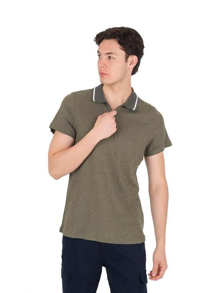 Playera Polo G.AMERICAN Color Olivo para Hombre