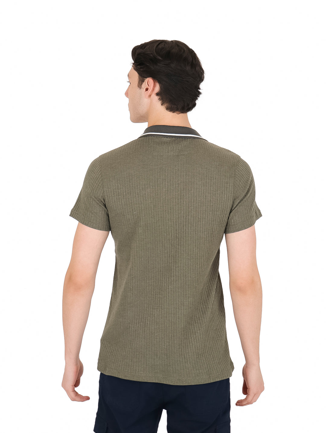 Playera Polo G.AMERICAN Color Olivo para Hombre