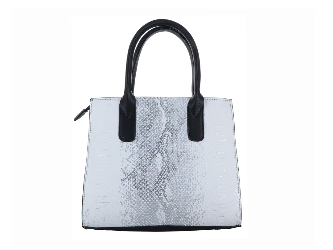 Bolsa Satchel Motola Serpiente Blanco para Mujer