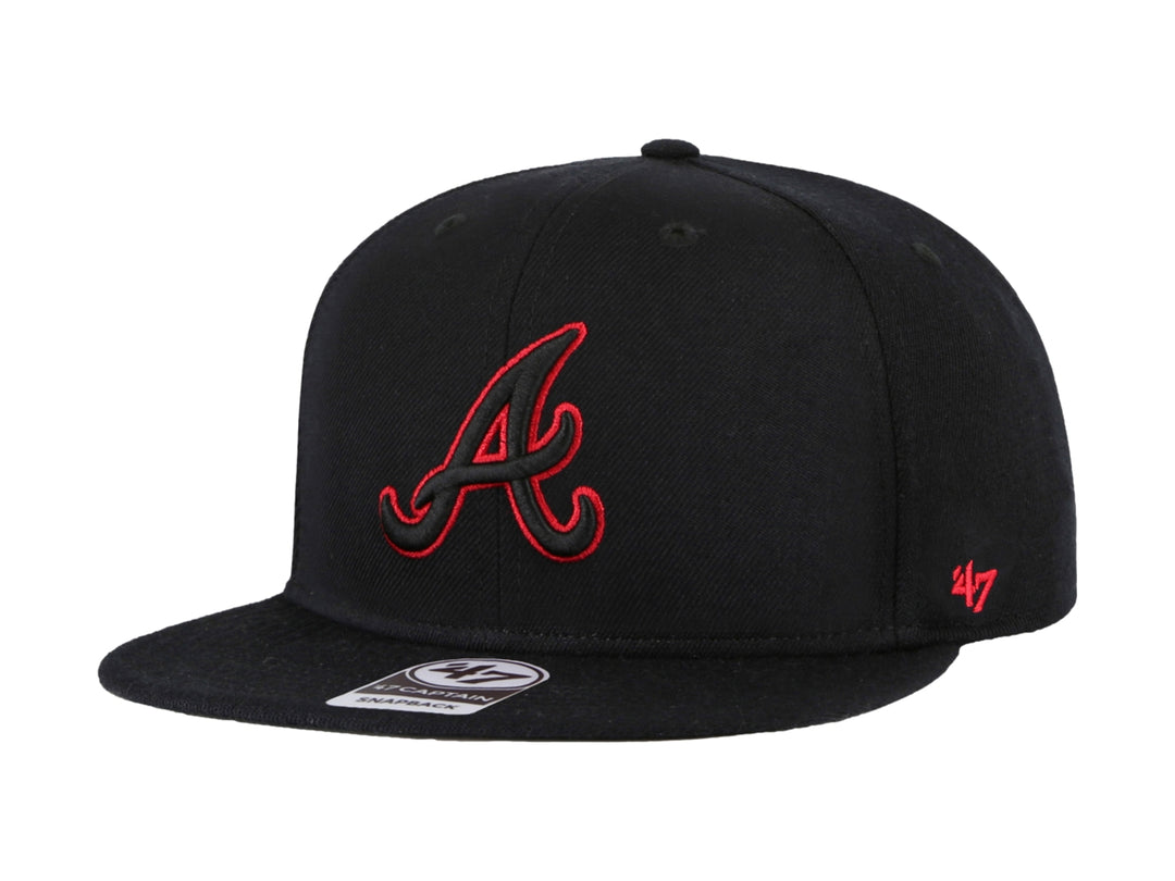 Gorra 47 Brand Atlanta Braves Negro y Rojo para Hombre