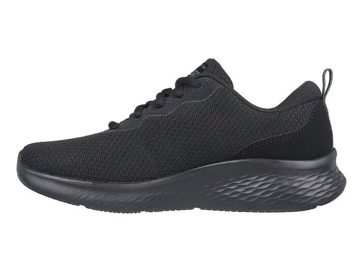 Tenis deportivos Skechers color negro con tejido de malla y suela Skech-Lite.