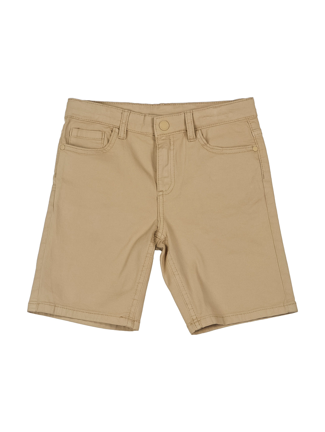 Bermuda de sarga color beige para niño.