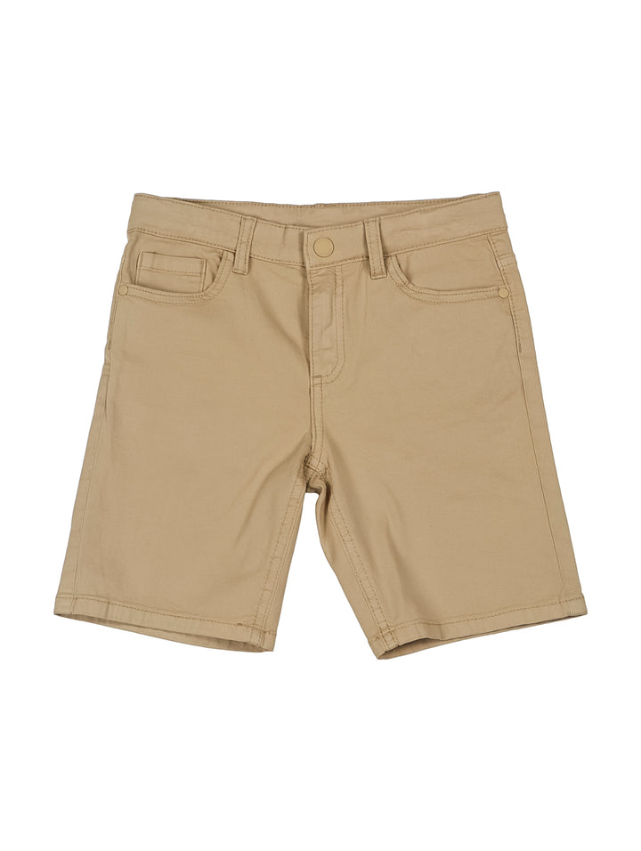 Bermuda de sarga color beige para niño.
