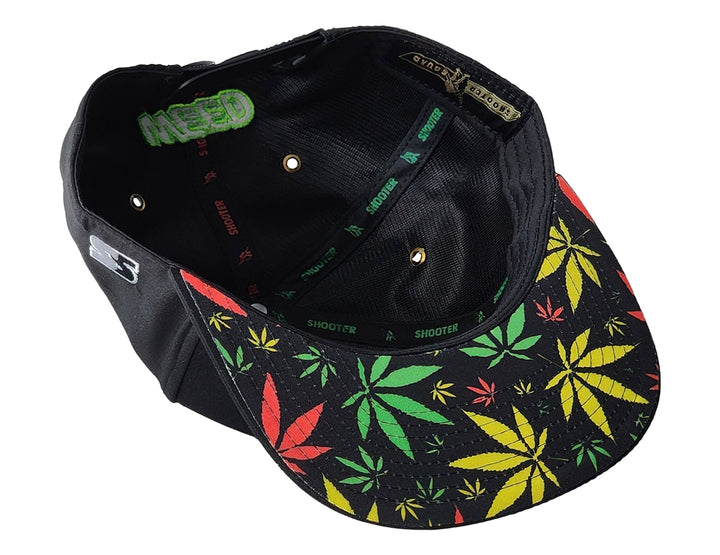 Gorra Snapback Shooter Squad Oso Weed Negro para Hombre