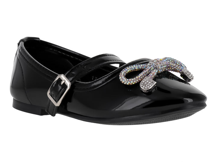 Zapatos Planos 4EVER de Charol Negro para Niña