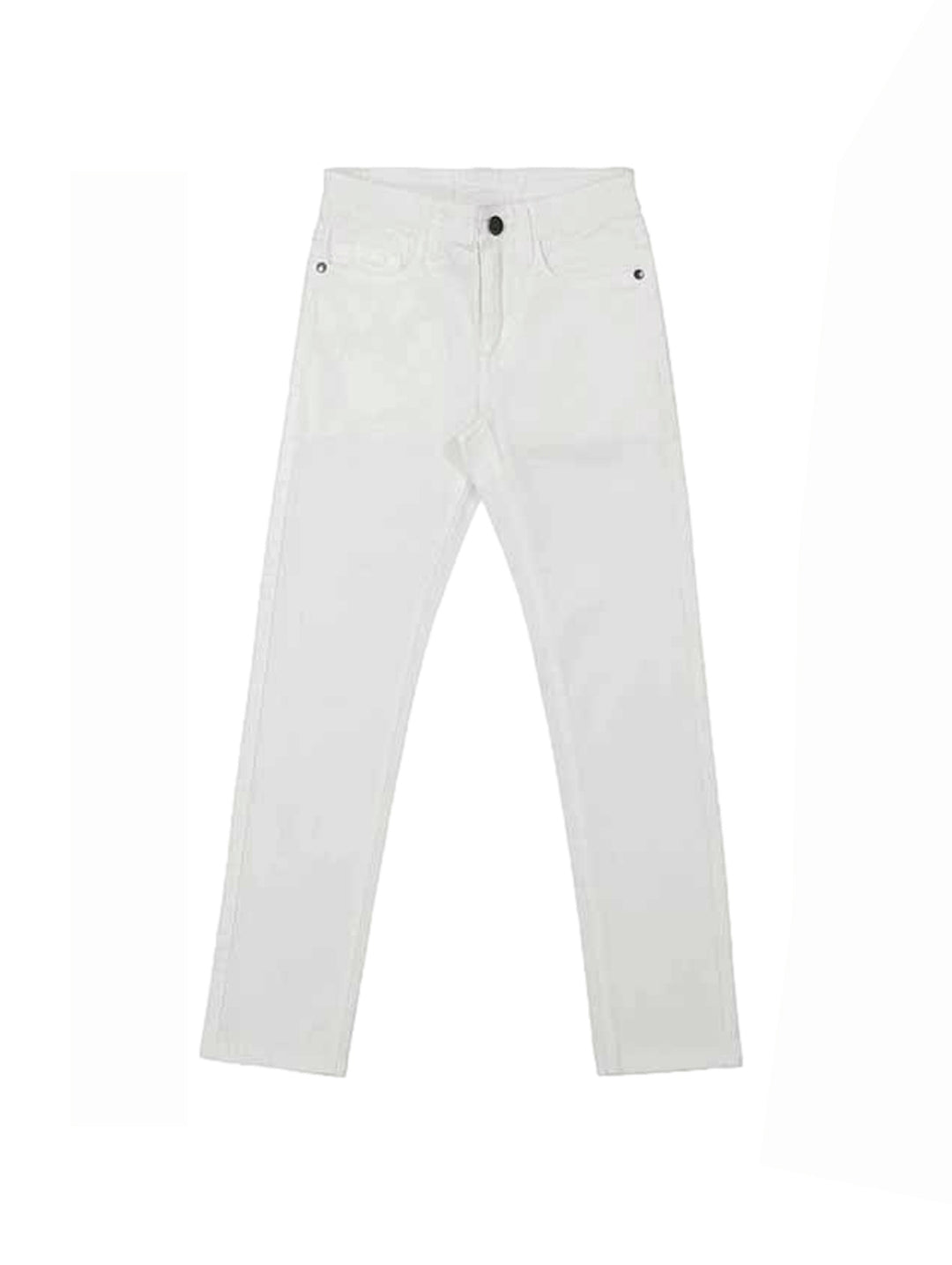 Pantalones vaqueros blancos básicos para niño de la marca Mayoral.