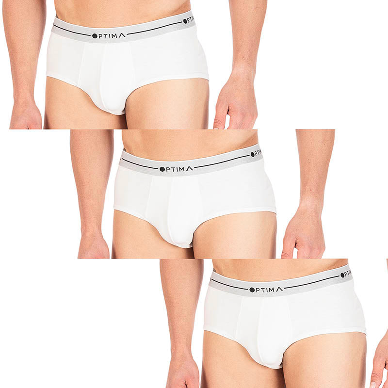 Pack 3 Trusas Optima Interior Blanco para Hombre