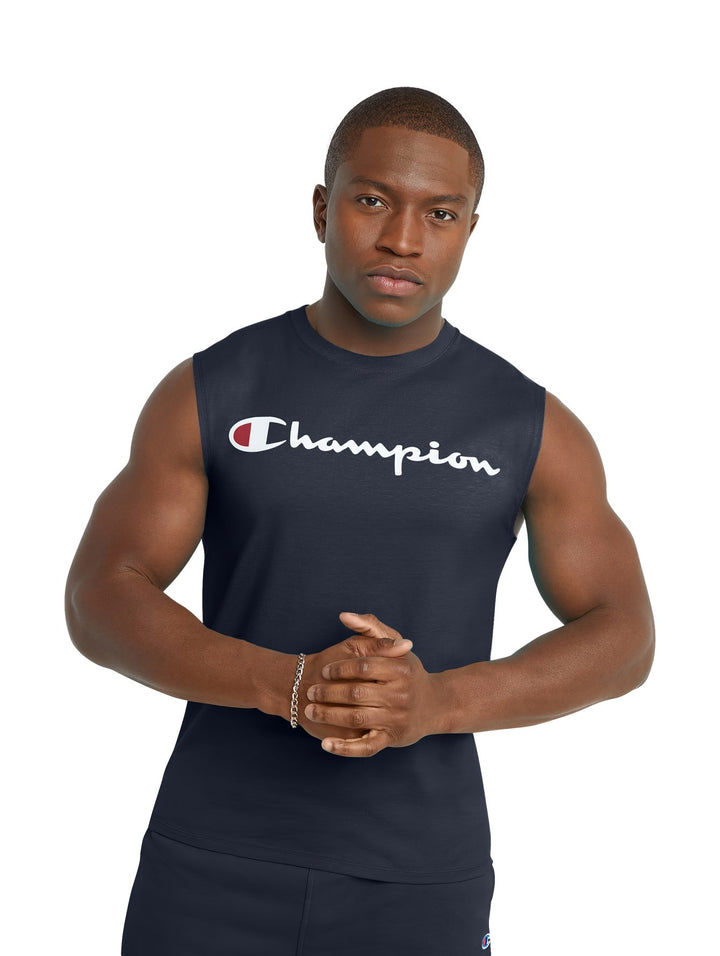 Playera sin Mangas Champion Classic Graphic Navy para Hombre
