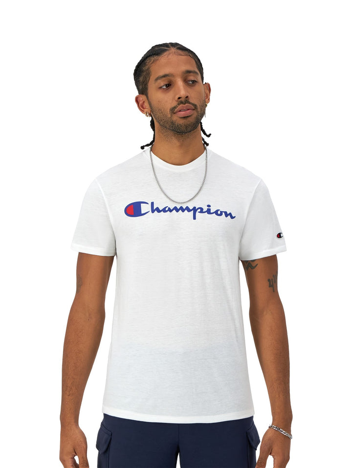 Playera Champion Graphic Powerblend Blanca para Hombre