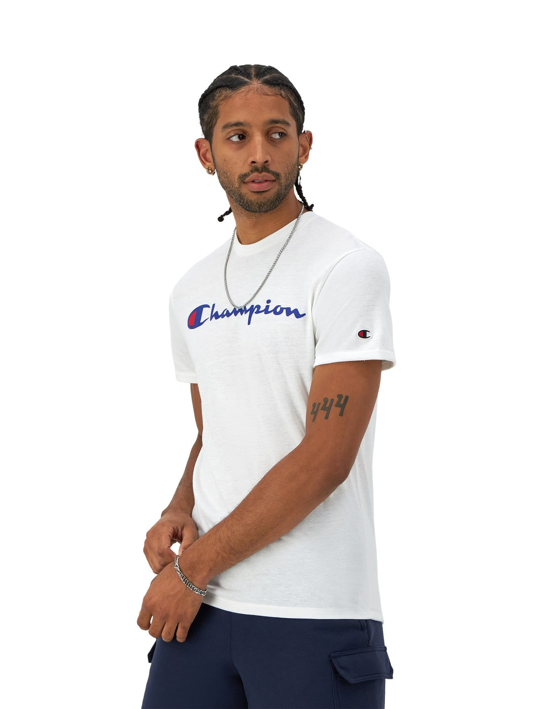 Playera Champion Graphic Powerblend Blanca para Hombre