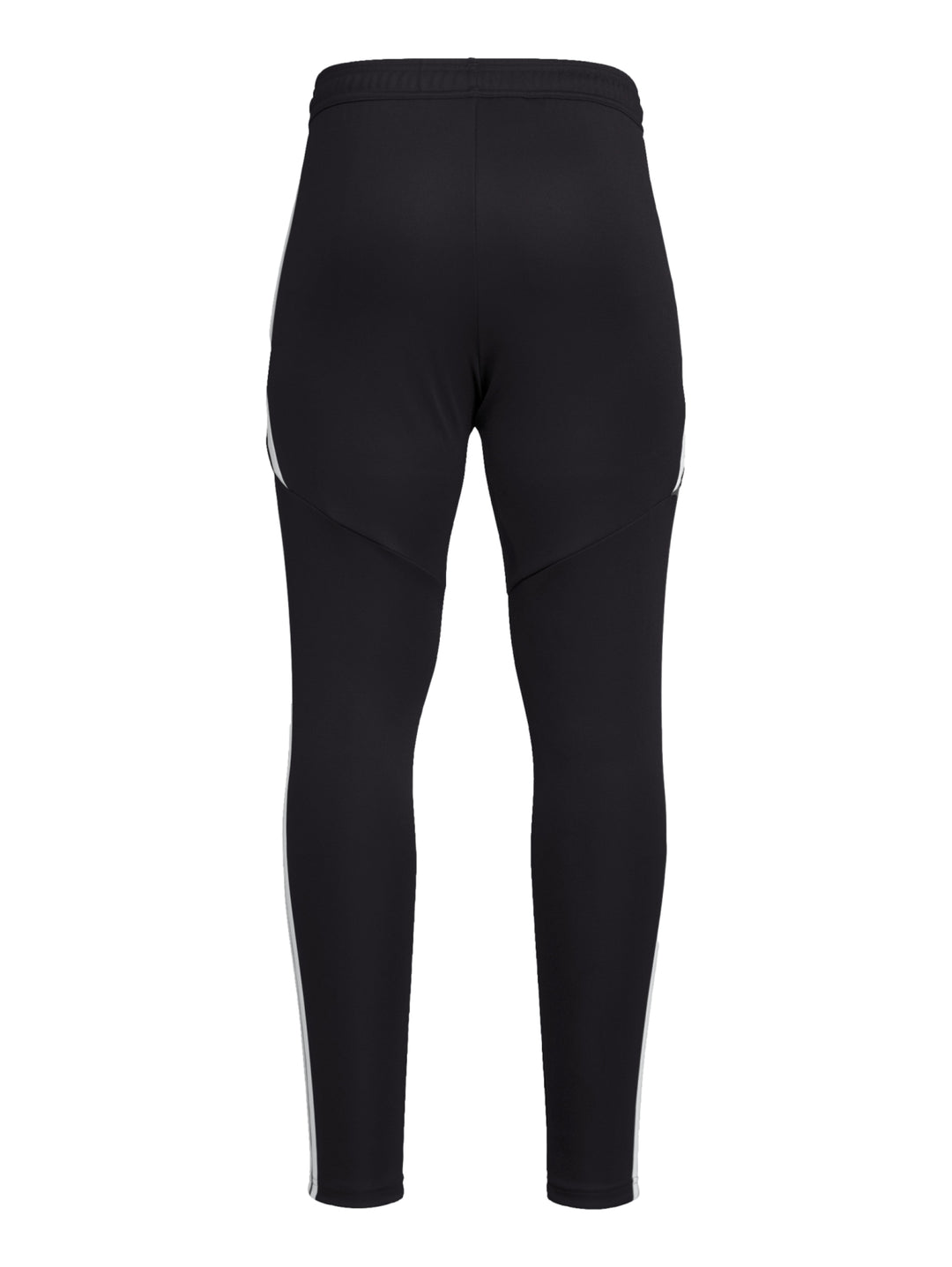 Pantalón deportivo Adidas Tiro 24 en color negro con detalles y franjas laterales en blanco.