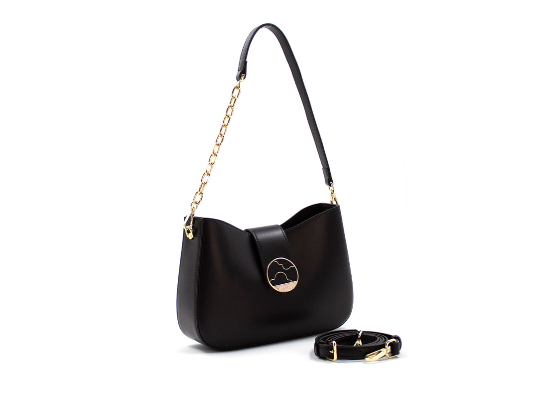 MM Bolsas Bolso de Hombro Negro para Mujer