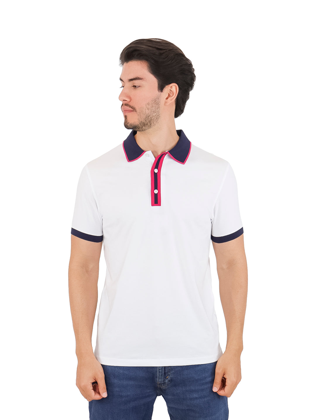 Playera Polo Pavini Blanca para Hombre