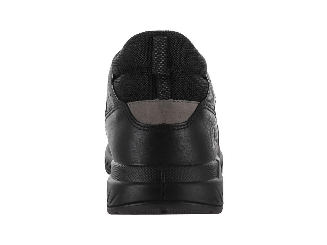 Zapato deportivo Flexi de cuero negro con agujetas y suela flexible