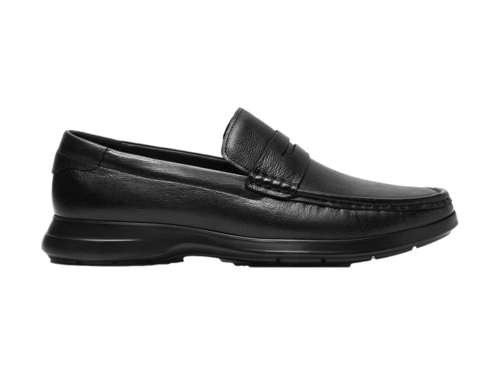 Zapato mocasín de cuero color negro para hombre.