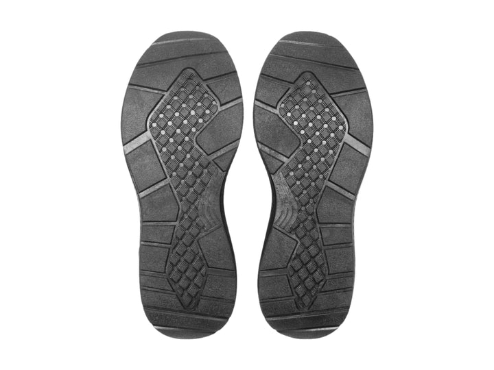 Tenis deportivos Flexi color negro con tejido textil y suela gruesa.